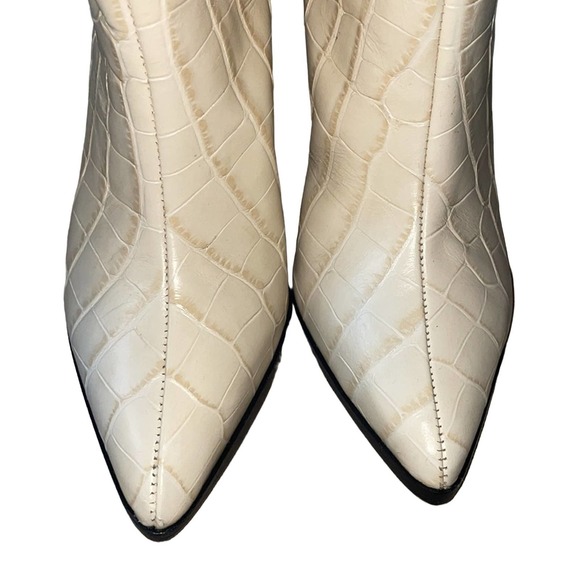 Schutz Analeah Egg Shell Croc Boots - Picture 5 of 13